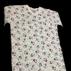 Basic Editions 100% Cotton Pajamas – Cat Print V-Neck – One Size Fits Most saal_